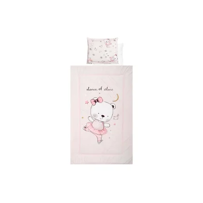 Lorelli Ranforce 4 Piece Bedding Set – Pink Ballerina Bear