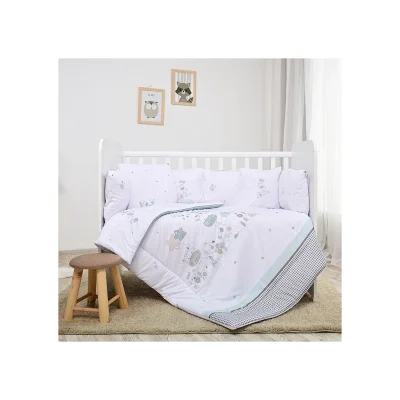 Lorelli Ranforce 5 Piece Bedding Set with Cot Bumper – Giraffe White