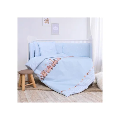 Lorelli Smile Bedding Set โ Train Blue - Default