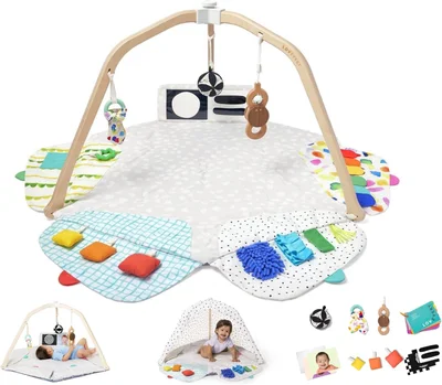 LOVEVERY | The Play Gym | Award Winning For Baby, Stage-Based Developmental Activity Gym & Play Mat for Baby to Toddler - Multicolor