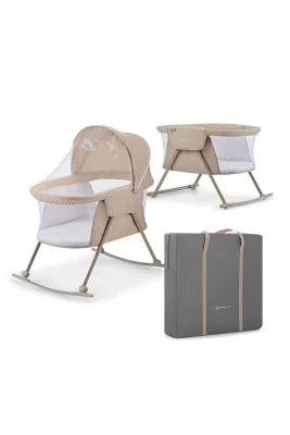 LOVI 3-in-1 Baby Travel Cot Infant Crib Cradle Lightweight Compact - beige