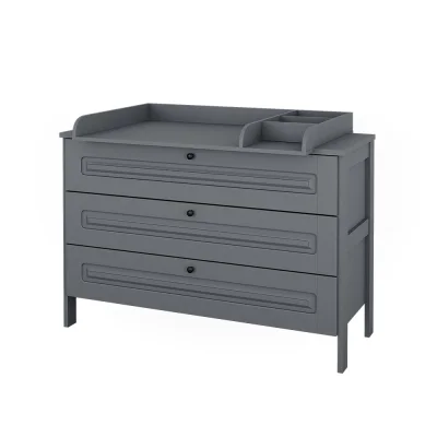 Ajaton Grey Changing Table 133 x 98.4 cm with 3 Drawers Vitalispa | Grey | With 3 Drawers | 406673145100506 - Default