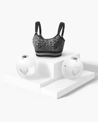 M5 Smart Bra Bundle: Double M5 Smart Breast Pump and 4-in-1 Pumping Bra(YN12) | Bra Size: S