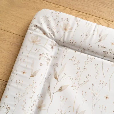 Mabel & Fox - Baby Changing Mat - Natural Wildflowers - Natural Wildflowers