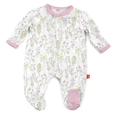 Magnetic Me Footie Pajamas Soft Modal Baby Sleepwear with Quick Magnetic Fastener - Default