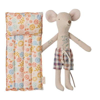 Maileg Dad Beach Mouse with Air Mattress