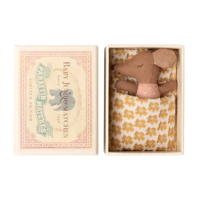 Maileg Sleepy Wakey Baby Mouse In Matchbox