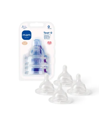 Mam Bottle Size 0 Teats - 4 pack - Clear