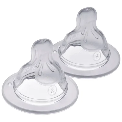 MAM Fast-Flow Size 3 Baby Bottle Teats 2 Pack