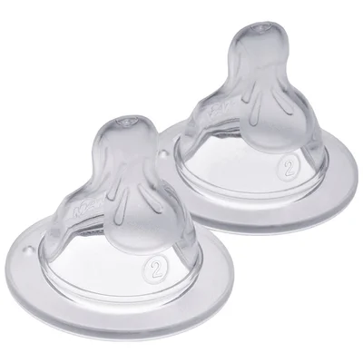 MAM Medium-Flow Size 2 Baby Bottle Teats 2 Pack
