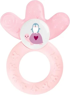 MAM Mini Cooler & Clip | Teething Toy with Water-Filled Cooling Element | Suitable from Birth to 3 Years | Relief for Painful and Sensitive Gums | Easy-to-Hold Handle | Blue