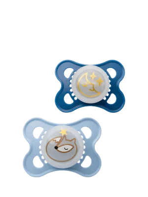 MAM Night Glow in the Dark Soother, Pack of 2, 0-6 months