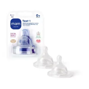 MAM Slow Flow Size 1 Teats – 2pk - Default