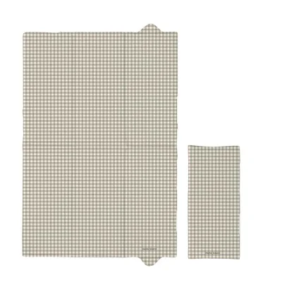 Mama Shack Foldable Travel Changing Mat - Greige Gingham / One Size