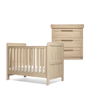 Atlas umbaubares Gitterbett-Set mit Wickelkommode