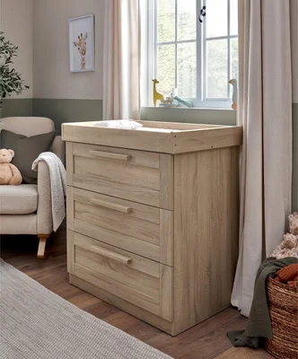 Mamas & Papas Light Oak Atlas Dresser Changer Chest - Size ONE