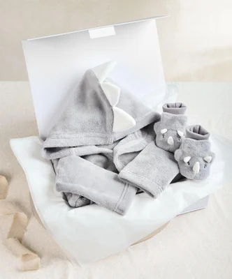 Bedtime Dinosaur Dressing Gown & Slippers Gift Box