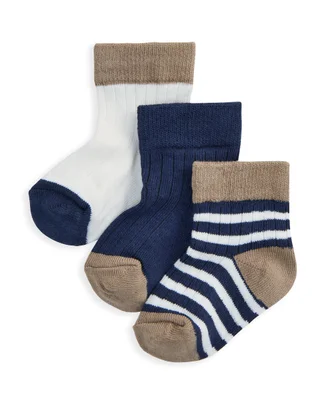 Blue Ribbed Socks
