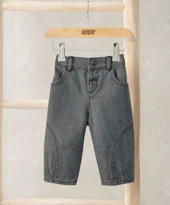 Charcoal Barrel Leg Jeans