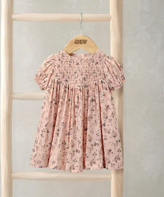 Ditsy Floral Dress with Smocked Yoke
