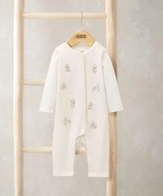 Embroidered Bear Romper