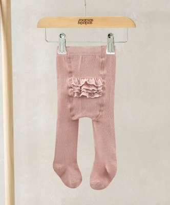 Pink Frilly Bum Tights