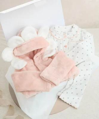 Girls Floral Bedtime (Dressing Gown & Pj's) - Medium Gift Box