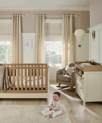 Harwell 2 Piece Baby Cotbed Set with Dresser Changer