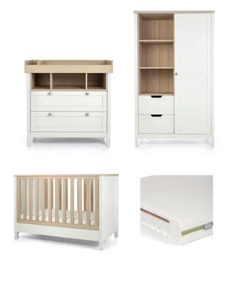Harwell 3 Piece Small Cotbed Range with Premium Dual Core Mattress
