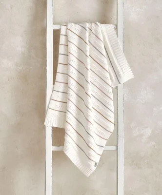 Knitted Blanket - Pointelle