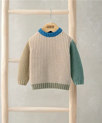 Knitted Colour Block Jumper