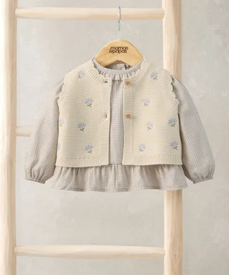 Knitted Girls Waistcoat & Top Set