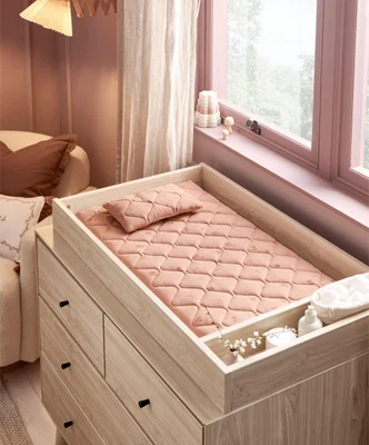 Luxury Wildflower Changing Mat - Wooden