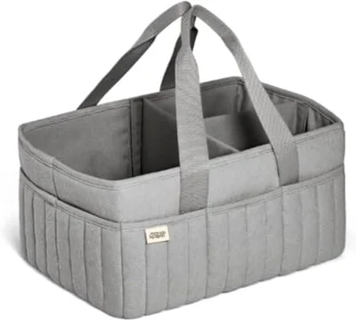 Nappy Caddy - Grey Waffle
