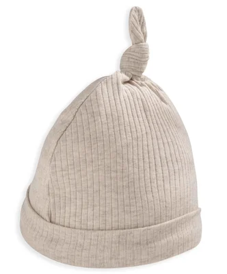 Organic Cotton Ribbed Hat - Oatmeal - Sand / 0-1 Month
