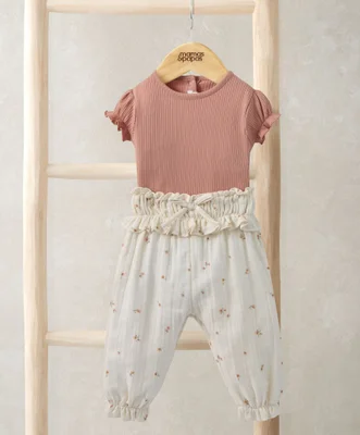 Peony Bodysuit & Trousers Outfit Set
