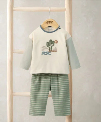Sunshine T-Shirt & Stripped Trousers