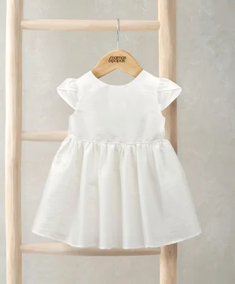 Taffeta Dress - White / 3-6 Months