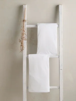 Mamas & Papas 2 Pack White Fitted Pram 100% Cotton Moses Sheets - Size ONE - White / Regular