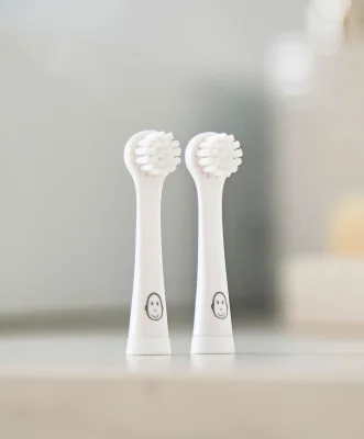 Matchstick Monkey Baby Sonic Toothbrush Replacement Heads - White