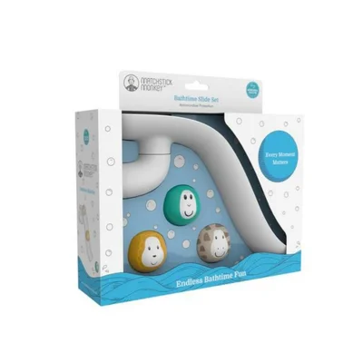 Matchstick Monkey Bathtime Slide Set White - White