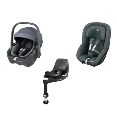 Maxi-Cosi 360 Family Kit Car Seat Bundle - Essential Black