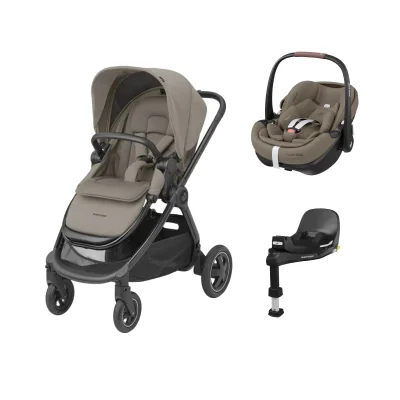 Maxi Cosi Adorra Luxe Pebble 360 PRO2 Travel System-Twillic Truffle