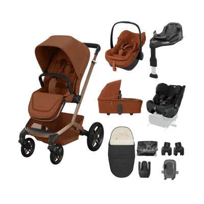 Maxi Cosi Fame 10 Piece Premium Family Travel System - Copper Terra