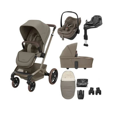 Maxi Cosi Fame 8 Piece Premium Travel System - Oak Truffle