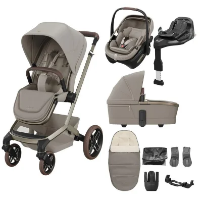 Maxi-Cosi Fame 8 Piece Ultimate Travel System with Coral Slide Pro - Oak Truffle