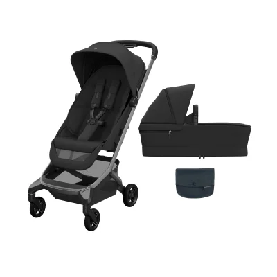 Maxi Cosi Fame Cabin Stroller and Carrycot Bundle - Oak Truffle - With Bumper Bar