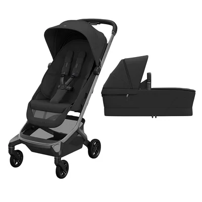 Maxi-Cosi Fame Cabin Stroller & Carrycot Bundle - Sapphire Sand - Sapphire Sand / Without Bumper Bar