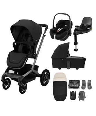 Maxi Cosi Fame Premium Pushchair Bundle with Pebble 360 Pro 2 Car Seat & Base – Black with Black Wheels