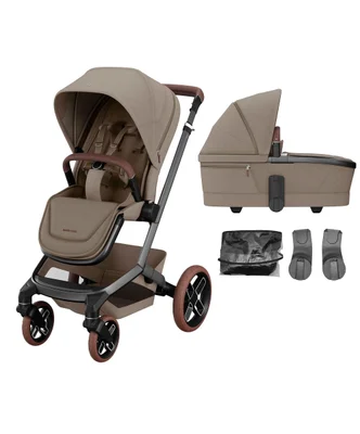 Maxi Cosi Fame Pushchair & Carrycot - Black with Black Wheels